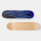 Skateboard flammes bleues (Horz)