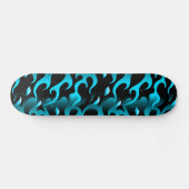 Skateboard Flammes bleues chaudes (Horz)