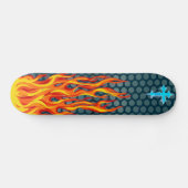 Skateboard Flammes croisées (Horz)