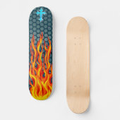 Skateboard Flammes croisées (Recto)