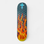 Skateboard Flammes croisées (Recto)
