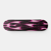 Skateboard Flammes de roses indien (Horz)