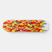 Skateboard Flammes et flammes chaudes Design illustré (Horz)
