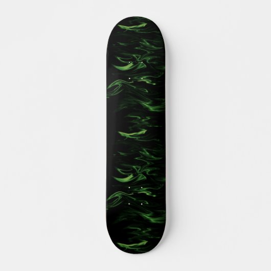 Skateboard Flammes vertes (Devant)