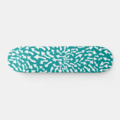 Skateboard Flèches - Blanc sur Turquoise (Horz)