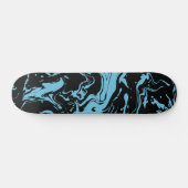 Skateboard Flèches bleues et noires Peinture liquide abstrait (Horz)