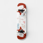 Skateboard Flèches de Fox moderne Woodland Acorn Leaf Motif (Recto)