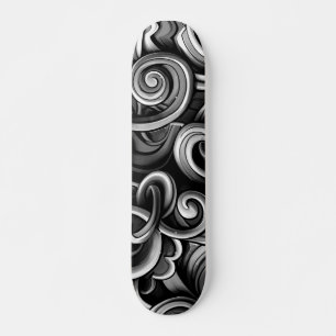 Skateboard Flèches d'énergie en argent
