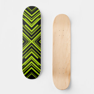 Skateboard Flèches en Lime vert et noir