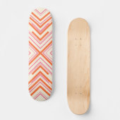 Skateboard Flèches en rose, orange et crème (Recto)