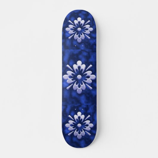 Skateboard Fleur Abstraite (Devant)