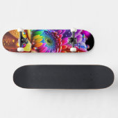 Skateboard Fleur arc-en-ciel (Horz)