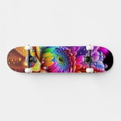 Skateboard Fleur arc-en-ciel (Horz)