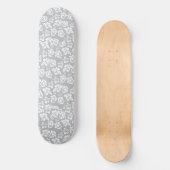 Skateboard Fleur blanche hawaïenne (Recto)
