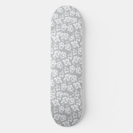 Skateboard Fleur blanche hawaïenne (Recto)