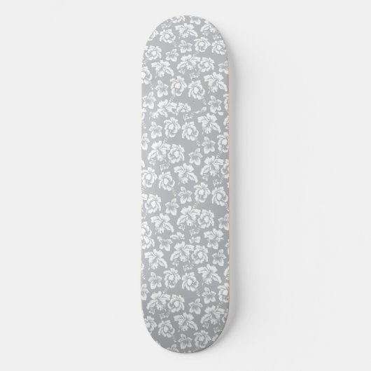 Skateboard Fleur blanche mariage hawaïenne (Recto)