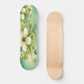 Skateboard Fleur blanche Sk8Bord (Recto)