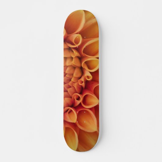Skateboard Fleur Centre Orange Dahlia (Devant)