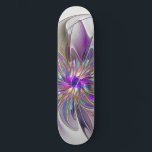 Skateboard Fleur d'art Abstrait, énergique et coloré<br><div class="desc">Une puissante fleur d'imaginaire multicolore,  un art fractal floral unique. Conception pour votre skateboard inhabituel et plus encore.</div>