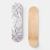 Skateboard Fleur de cerise rose pâle (Recto)