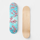 Skateboard Fleur de cerisier flottant sur l'océan (Recto)