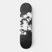 Skateboard Fleur de cerisier noir et blanc (Recto)