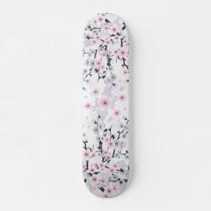 Skateboard Fleur de cerisier rose pâle