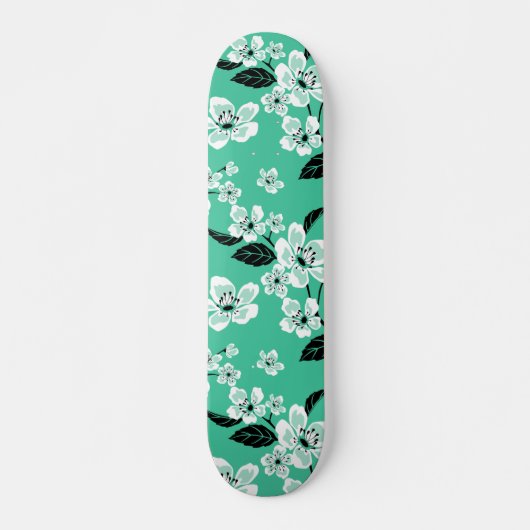 SKATEBOARD FLEUR DE CERISIER - SAKURA (MENTHE) (Devant)