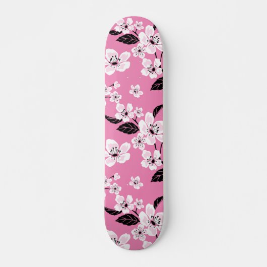 SKATEBOARD FLEUR DE CERISIER - SAKURA (ROSE CLAIR) (Devant)