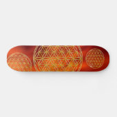 Skateboard Fleur de la vie / Blume des Lebens - or (Horz)
