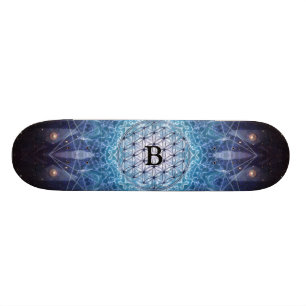 Skateboard Fleur de la vie/de cadeau spirituel personnalisé