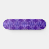 Skateboard Fleur de la vie - motif de timbre - pourpre (Horz)