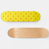 Skateboard Fleur de lis Motif jaune (Horz)