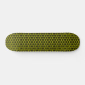 Skateboard Fleur de nid d'abeille - v2 - Noir et Jaune (Horz)
