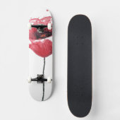 Skateboard Fleur de pavot, aquarelle (Recto)