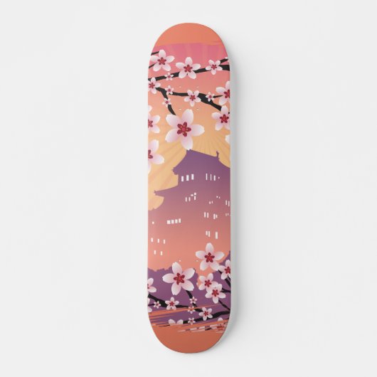 Skateboard Fleur de pêcher (Devant)