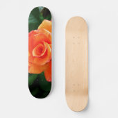 Skateboard Fleur de rose orange (Recto)