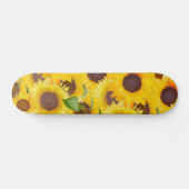 Skateboard Fleur de soleil jaune pâle (Horz)
