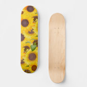 Skateboard Fleur de soleil jaune pâle (Recto)