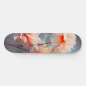 Skateboard Fleur de teint élégante et abstraite, flux brumeux (Horz)