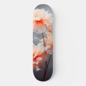 Skateboard Fleur de teint élégante et abstraite, flux brumeux (Recto)