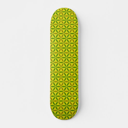 Skateboard Fleur de vie - motif de timbre - BG 3 (Devant)