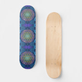 Skateboard Fleur de Vie - or - fractale 1 (Recto)