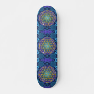Skateboard Fleur de Vie - or - fractale 1