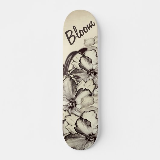 Skateboard Fleur en fleurs (Devant)