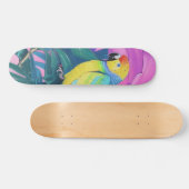 Skateboard Fleur/Hawaii/Tropical/perroquet (Horz)
