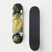 Skateboard Fleur jaune clair blanche Iris (Recto)