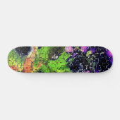 Skateboard Fleur Lilac et feuilles âgés en mosaïque sculptée (Horz)