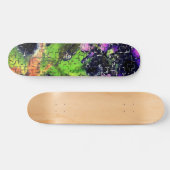Skateboard Fleur Lilac et feuilles âgés en mosaïque sculptée (Horz)