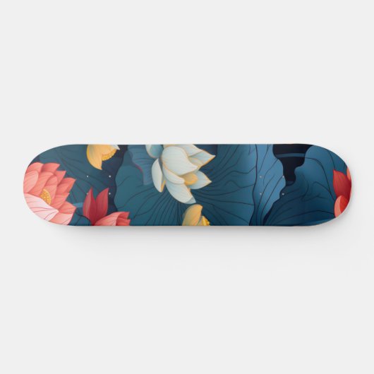 Skateboard Fleur Lotus intemporelle (Horz)